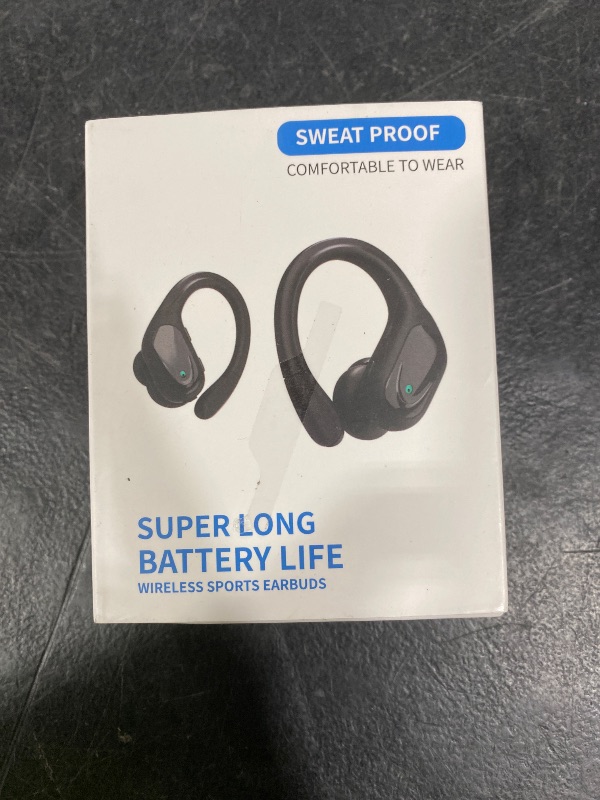 Photo 1 of HAOYUYAN Wireless Earbuds, Sports Bluetooth Headphones, 80Hrs Playtime Ear Buds with LED Power Display, Noise Canceling Headset, IPX7 Waterproof Earphones (CA-Black)