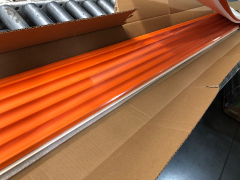 Photo 1 of ***STOCK PHOTO REFERENCE ONLY***NovaGrid Board 2PCS 3D Fluted Textured Panel Acoustic Slat Wall Panel TRound Design for Interior Ceiling and Decoration 118"x6" (Orange)