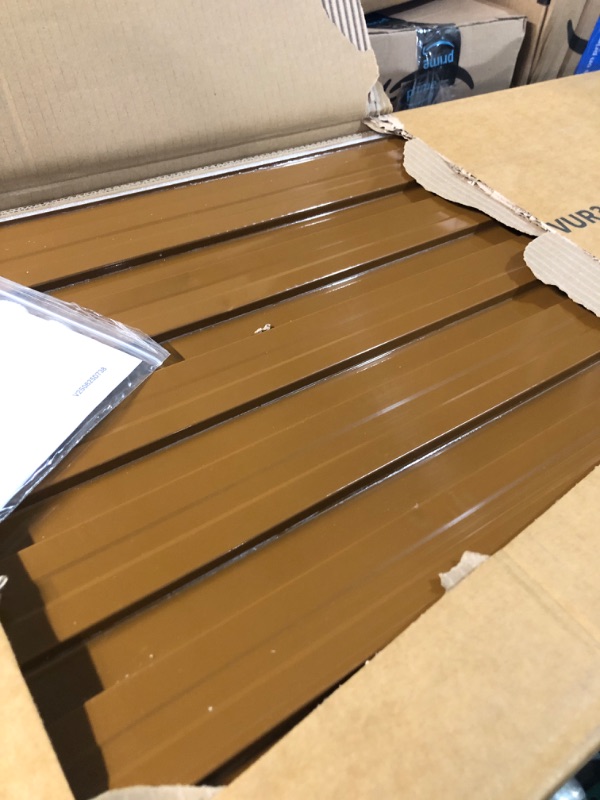Photo 1 of **SMALL DAMAGE IN ONE CORNER**Garvee Metal Roofing Panels, 20 Pcs Waterproof Corrugated Metal Roof Panels, Heavy Duty Galvanized Steel Roof Sheets with Screws for Carports, Porch, Pergola, Easy to Install, 60.63 in x 16.77 in