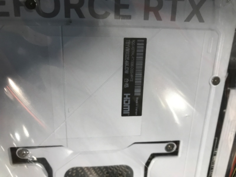 Photo 1 of ***MISSING PARTS***
ASUS ROG Astral NVIDIA GeForce RTX 5090 32GB GDDR7 White OC Edition Gaming Graphics Card (PCIe 5.0, HDMI/DP 2.1, 3.8-Slot, 4-Fan Design, Axial Fans, Patented Vapor Chamber), 3 Year Warranty