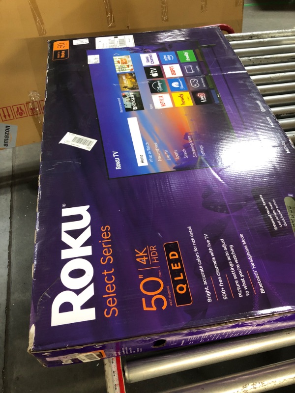 Photo 1 of ******BACKLIGHT IS OUT********
Roku Smart TV 2026 – 50-Inch Select Series, 4K QLED TV – Roku TV with Voice Remote – Flat Screen QLED Television with Wi-Fi for Streaming Live Local News, Sports, & Movies – Bluetooth Headphone Mode
