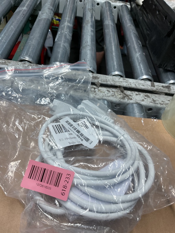 Photo 1 of [UL Listed] White 2 Way Extension Cord with On/Off LED Switch, Fiabtool 3 Prong Extension Cord Splitter, Heavy Duty Plug Splitter, SJTW 18AWG 10A/125V Indoor Use (6.56 Ft, White)