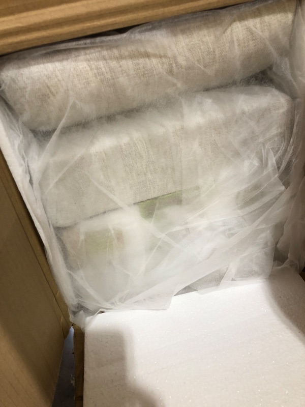 View 3 of ***TRUCK/TRAILER PICKUP ONLY*** Modway Keynote Modern King Size Bed Frame with Curve Shaped Headboard in Heathered Weave Ivory, Woven Heathered Fabric Upholstery, King Size Platform Bed, Soft Cloud Bed Frame, No Box Spring Needed