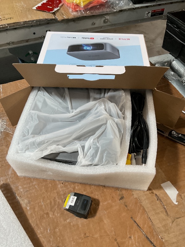 Photo 1 of [Short Throw/1200ANSI/Built in Apps] Projector 4K with WiFi and Bluetooth, TOF Auto Focus Keystone Smart Projector for Dolby Audio Home Theater Movie, Kogata Outdoor Projector Portable Ceiling