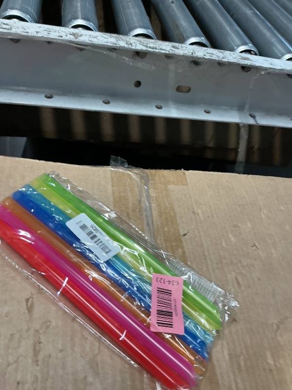 Photo 1 of [Angled Tips] 8 Pcs Reusable Jumbo Wide Boba Straws & Smoothie Straws, Multi Colors Reusable Straw, BPA FREE Food-Grade Tritan Plastic Straw for Bubble Tea(Tapioca Boba Pearls) Milkshakes w/ 2 Brushes