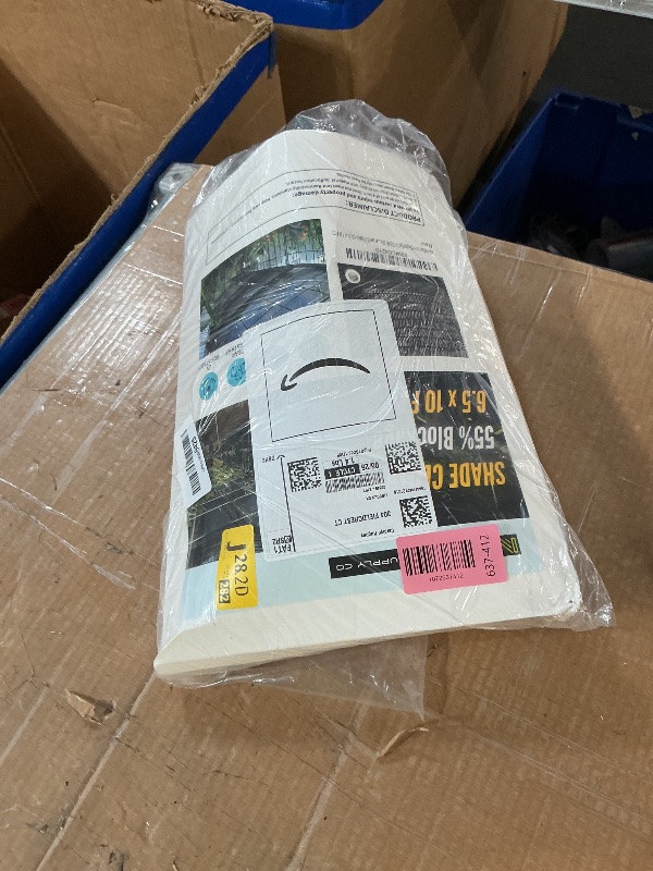 Photo 1 of [WindscreenSupplyCo] 55% 6.5 x 10 FT Shade Cloth Sun Shade Net with Grommets Sunblock Mesh Tarp for Garden Plants Cover Greenhouse and Patio
