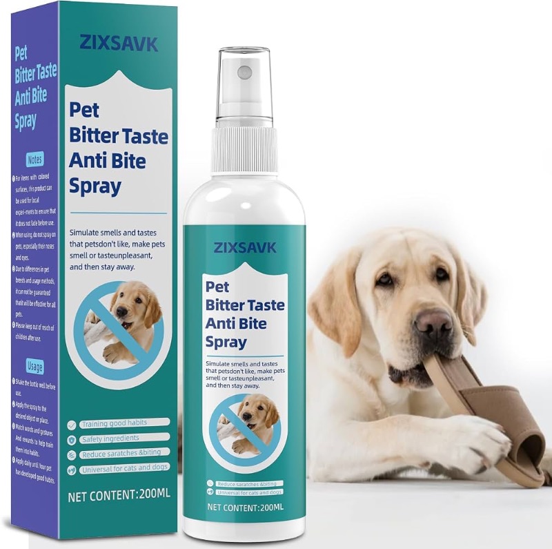 Photo 1 of 
Bitter Apple Spray for Dogs - No Chew Spray for Dogs | Safe, Non-Toxic Chewing Deterrent | Stop Licking, Biting & Destructive Behavior | Training Aid (200ml)