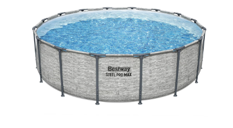 View 1 of ***STOCK PHOTO FOR REFERENCE ONLY*** ***TRUCK/TRAILER PICKUP ONLY*** 
Bestway Steel Pro MAX 16 ft. round Above Ground Pool Set
