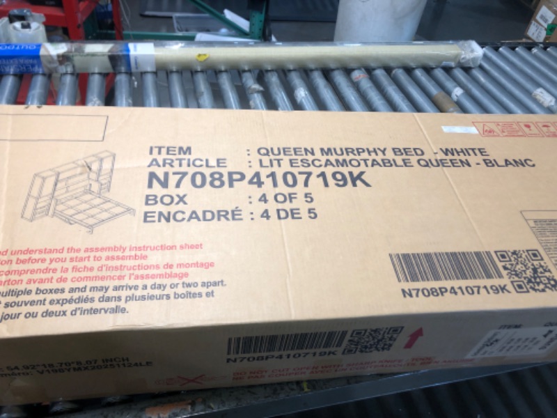 Photo 1 of ***FACTORY SEALED - OPENED FOR INSPECTION***    White Murphy Bed Queen Size  box 4 of 5 boxes 