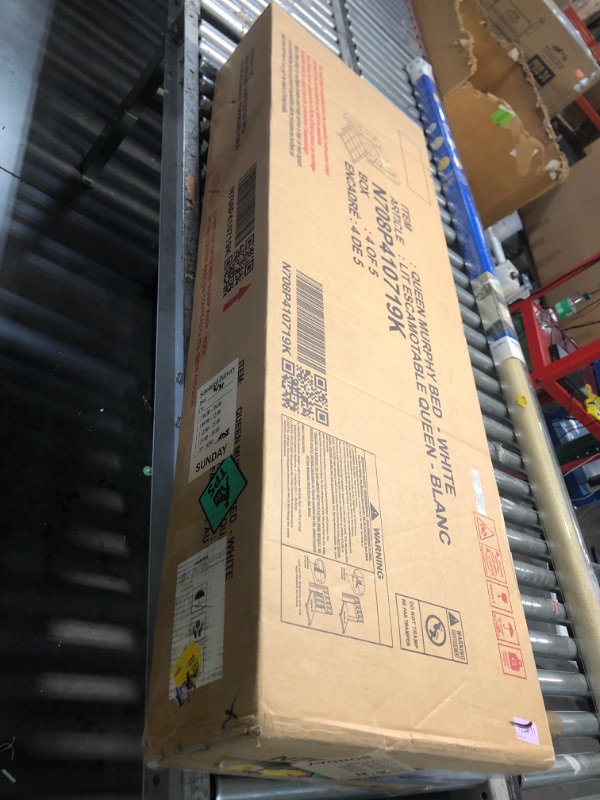 Photo 1 of ***FACTORY SEALED - OPENED FOR INSPECTION***    White Murphy Bed Queen Size  box 4 of 5 boxes 