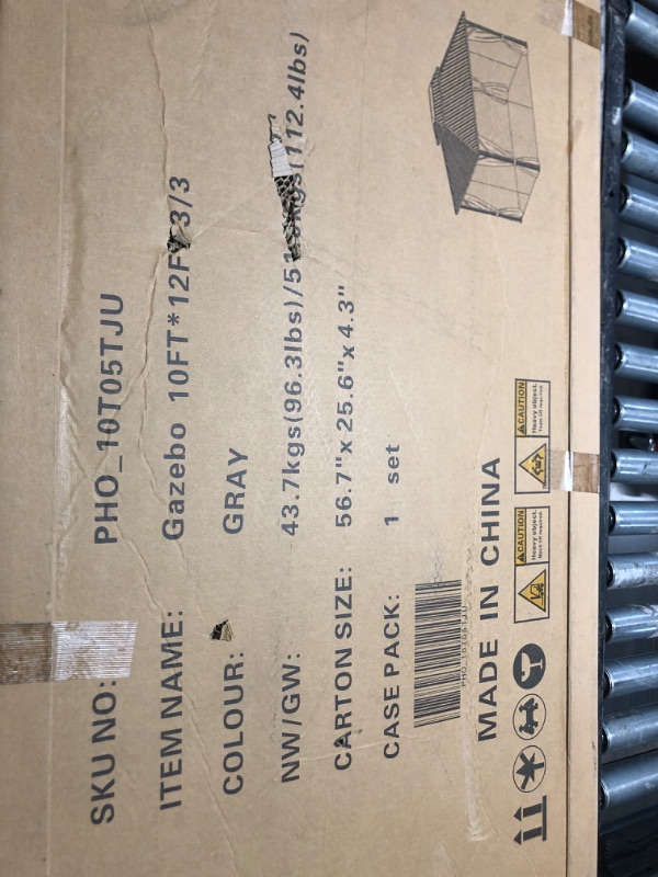 Photo 1 of ***FACTORY SEALED - OPENED FOR INSPECTION*** GarveeLife 10 ft x12 ft Hardtop Gazebo box 3 of 3