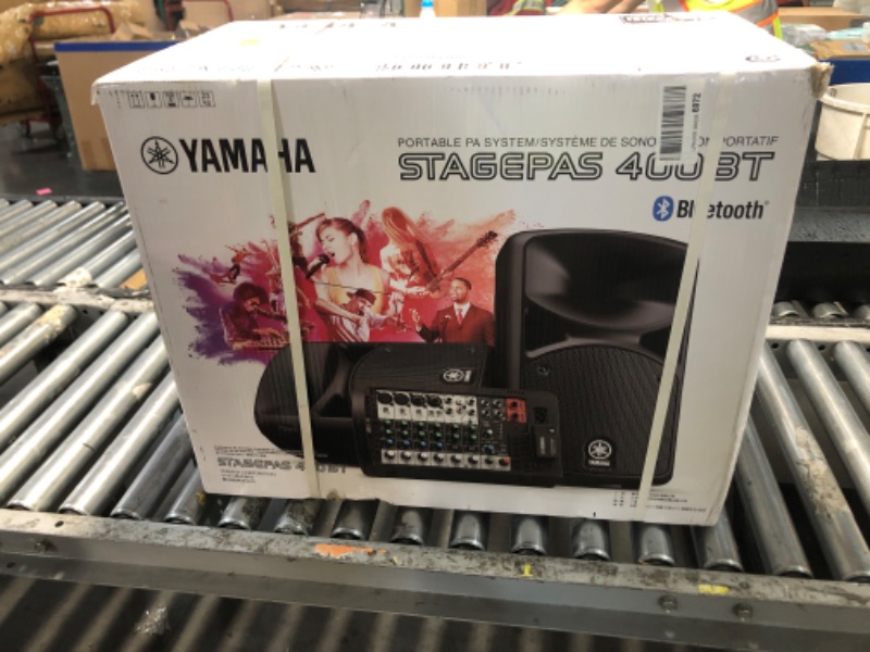 Photo 1 of ***FACTORY SEALED - OPENED FOR INSPECTION***   Yamaha Portable PA System with Bluetooth Stagepas 400BT , Black