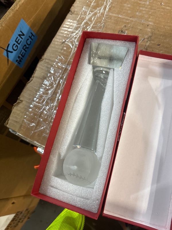 Photo 1 of ***broken*** MECCANIXITY Crystal Glass Trophy, Champions Award for Desktop Table Decor Sports Competition Paperweight