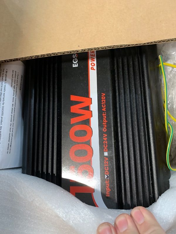 Photo 1 of ***FOR PARTS ONLY NON FUNCTIONAL***
1500W Power Inverter 12V DC to 110V/120V AC Converter, Peak Power 3000W Car Inverter with LCD Display, 2 AC Outlets, 3.1A USB Port for Vehicles, Camping, Travel, Emergency Use