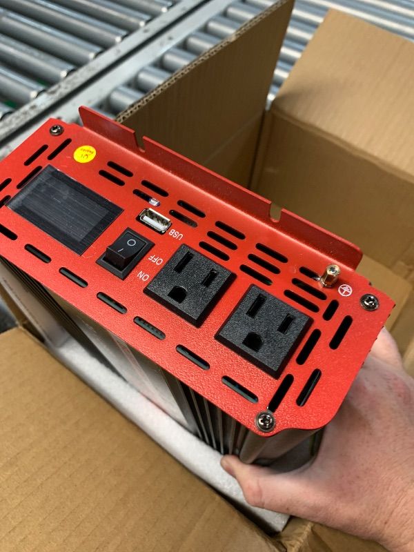 Photo 1 of ***FOR PARTS ONLY NON FUNCTIONAL***
1500W Power Inverter 12V DC to 110V/120V AC Converter, Peak Power 3000W Car Inverter with LCD Display, 2 AC Outlets, 3.1A USB Port for Vehicles, Camping, Travel, Emergency Use