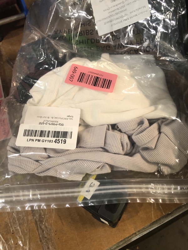 View 2 of ***MISSING 1*** NMK 5-Pack Baby Clothes 3-6 Months Solid Short Sleeve Bodysuits Easy Matching Daily Infant Outfit?Black White Gray?