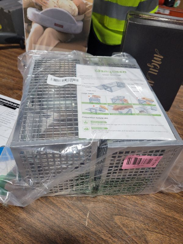 Photo 1 of 2 Packs Humane Rat Trap Outdoor, Wanqueen Humane Mouse Traps Indoor for Home, Small Rodent Chipmunk Trap and Other Live Animal Cage Catch and Release