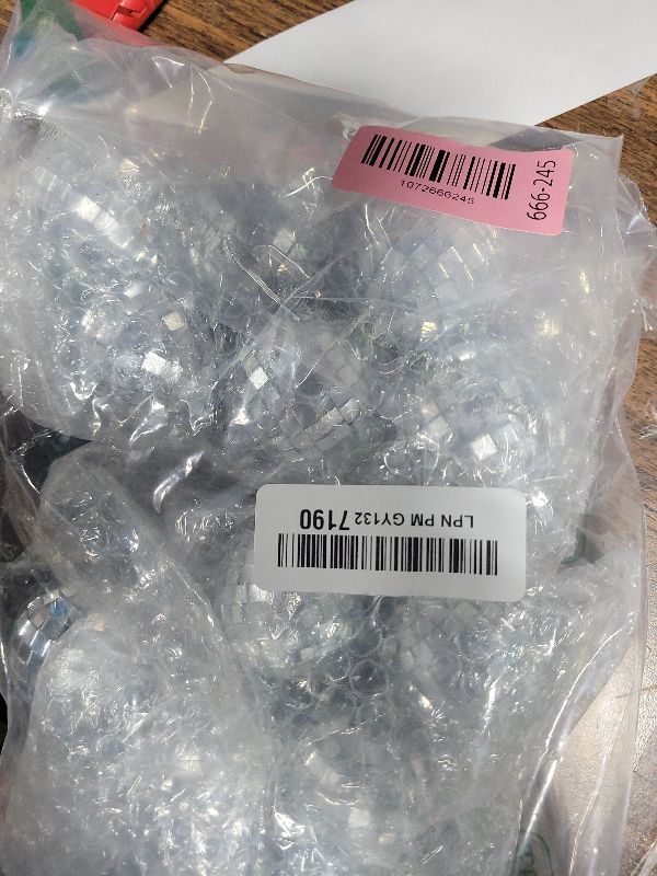 Photo 1 of 17 Pcs Disco Ball Decor: Mini Large Assorted Size Hanging Mirror Disco Ball Sets - Silver Party Ornaments for Stage Club Prom Props 70s Weddings Dance Music Birthday(8, 6, 1.2 Inch)