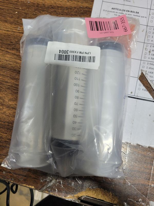 Photo 1 of 150ml Large Syringes for Liquid, Oral, Scientific Labs, Measurement, Dispensing, with Cap- 3 Pack 150 ml Syringe