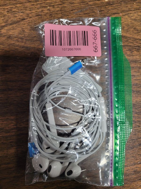 Photo 1 of 2 Pack Wired Headphones for iPhone Earbuds Built-in Microphone & Volume Control Nosie Reduction Headsets Compatible with iPhone 14/13/12/11/XR/XS/X/8/7/SE/Pro/Pro Max/Support All iOS System