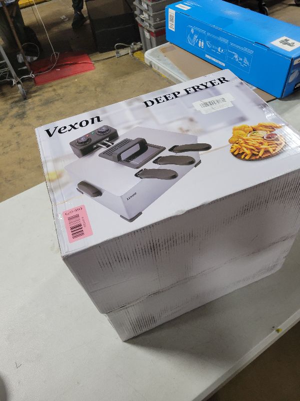 Photo 1 of 1800W Electric Deep Fryer with 3 Frying Baskets,5 Liters/21 Cups Deep Fryer with Viewing Window,Removable Frying Basket and Easy to Clean Stainless Steel Body, Silver