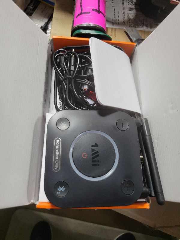 Photo 1 of 1Mii B06TX Bluetooth 5.3 Transmitter for TV to Wireless Headphone/Speaker, Bluetooth Adapter for TV w/Volume Control, AUX/RCA/Optical/Coaxial Audio Inputs, Plug n Play, aptX Low Latency & HD