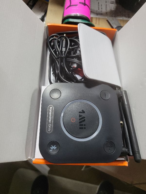 Photo 1 of 1Mii B06TX Bluetooth 5.3 Transmitter for TV to Wireless Headphone/Speaker, Bluetooth Adapter for TV w/Volume Control, AUX/RCA/Optical/Coaxial Audio Inputs, Plug n Play, aptX Low Latency & HD