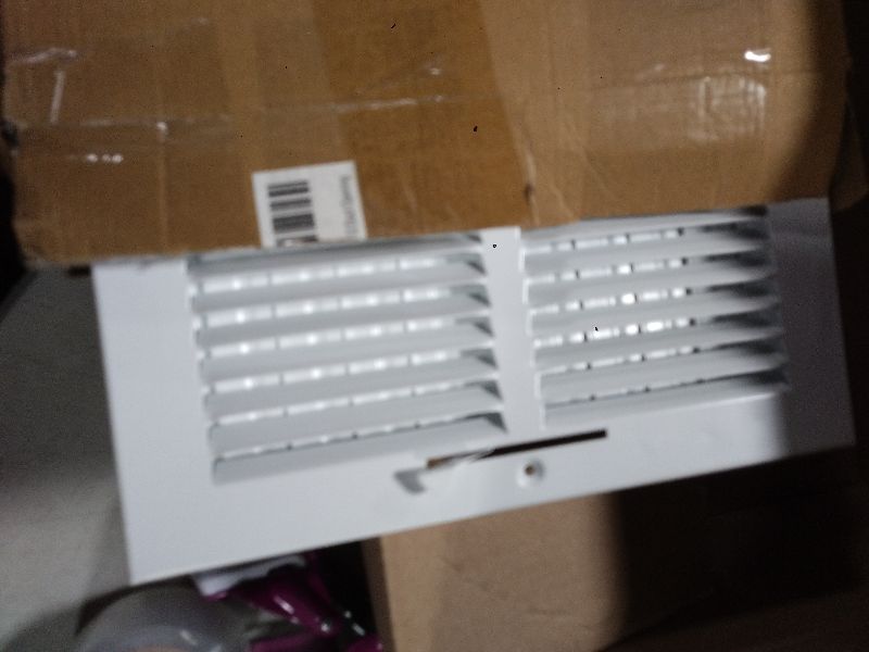 Photo 1 of 18" X 10" 2-Way-Vertical AIR Supply Grille - Vent Cover and Diffuser - Flat Stamped Face - White [Outer Dimensions: 19.75"w X 11.75"h]