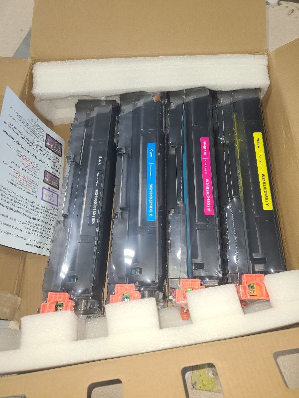 Photo 1 of 218X Toner Cartridges 4 Pack High Yield (with Chip) Compatible Replacement for HP 218X 218A for Color LaserJet Pro 3201dw MFP 3301fdw 3301cdw 3301sdw Printer Ink W2180X W2180A (BCMY, 4-Pack)