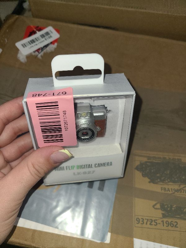 Photo 1 of 1.47" LCD Flip Screen Retro Keychain Camera, 32GB Card, Built-in Flash & Strap, Portable Camera for Travel, Concerts, Students