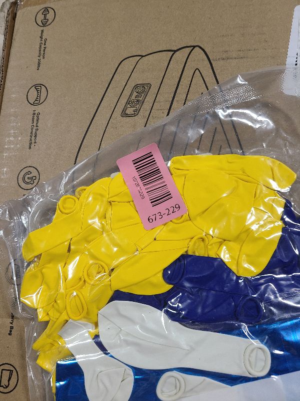 View 2 of 137pcs Royal Blue and Yellow Balloon Arch Kit, White Royal Blue and Yellow Balloons for Anniversary Engagement Graduation Baby Shower Birthday Party Decorations