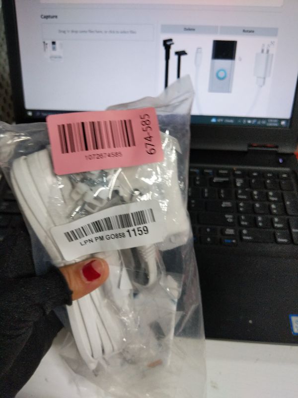 Photo 1 of 16.4ft/5m Charger Cable for Ring Battery Doorbell (2nd Gen-2020/2024Release), Unique L-Shaped 0.003” Connector More Fit Snugly & Weatherproof, UL Power Adapter, 24 Hours Power Supply for Ring Doorbell