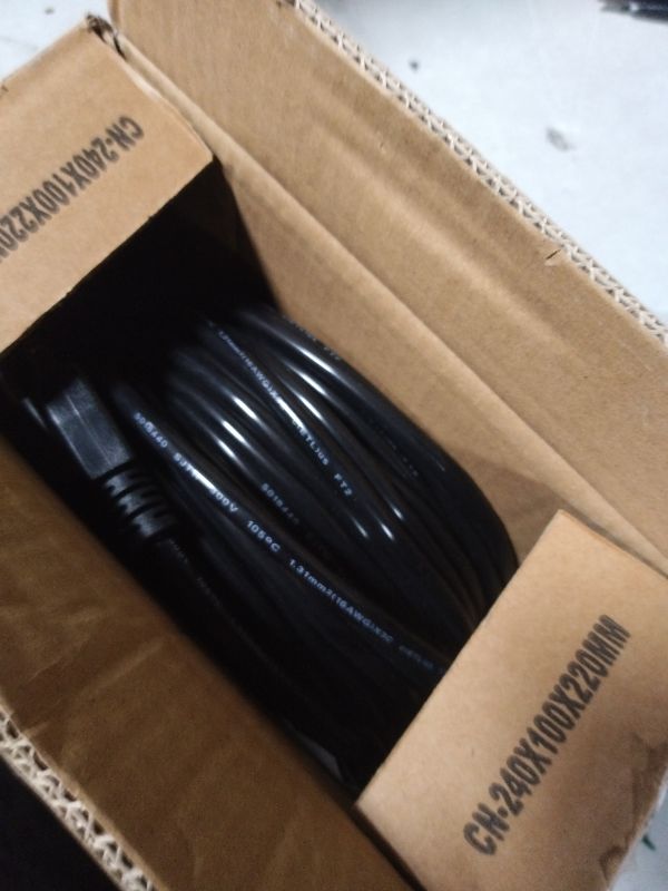 Photo 1 of 16/3 100 Ft Outdoor Extension Cord Waterproof, Weatherproof & Flame Retardant Black 3 Prong Power Cord Outside for Lawn & Garden, 16AWG 10A 1250W 125V SJTW ETL Listed