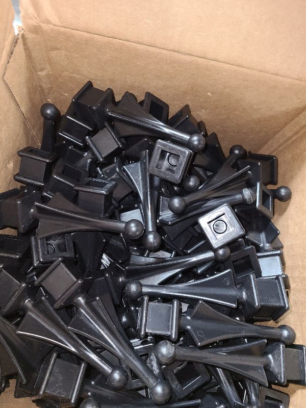 Photo 1 of 1/2" Black Plastic Four-Sided Spire Wing Tip Finial Fence Topper for Iron Picket Fence (100, 1/2")
