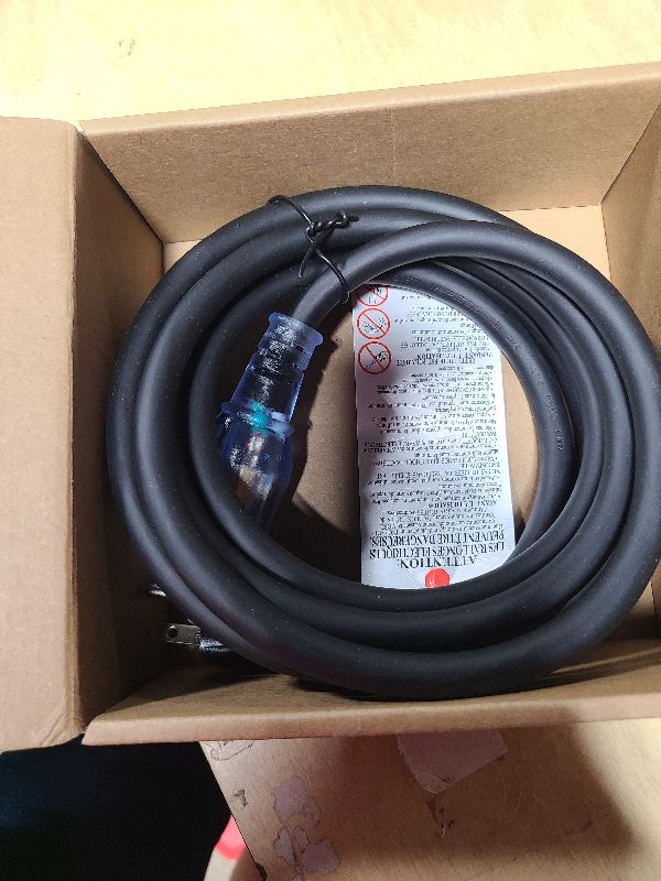 View 3 of 10FT Nema 6-20P Extension Cord, Plugrand 20 Amp-250 Volt 12AWG Nema 6-20 Heavy Duty Extension Cable, Nema 6-15R/20R T-Blade Cord with Red Indicator Light, Black Color for Air Conditioner Etc.