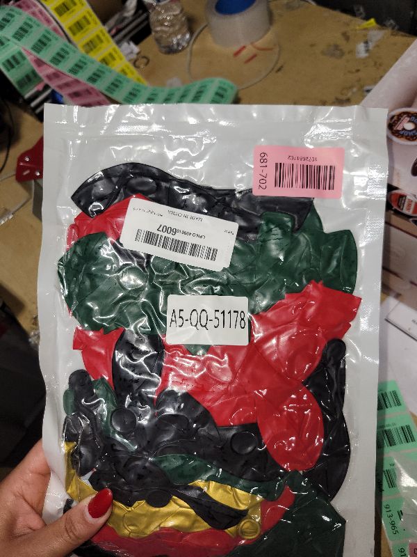 Photo 1 of 126Pcs Balloon Garland Kit Red Green Black, Different Sizes Red Black Dark Green Balloon Arch Kit Metallic Gold Balloons, Red Black Green Latex Balloons for Birthday Christmas New Year Party Decor