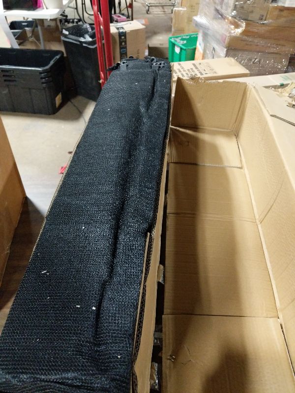 Photo 1 of 14FT Trampoline Net and Replacemen Poles, with Clamp and Hardware, Enclosure Pole Connecters, Screws and Bolts, Poles Caps Fits 14FT Trampoline with 6 Poles