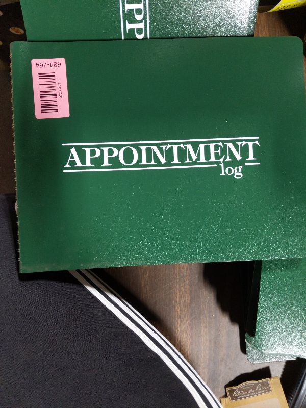 Photo 1 of 2026 Medical Arts Press® 8 1/2" x 11" 2 Column Daily Appointment Log, Green (3109826) (2025)