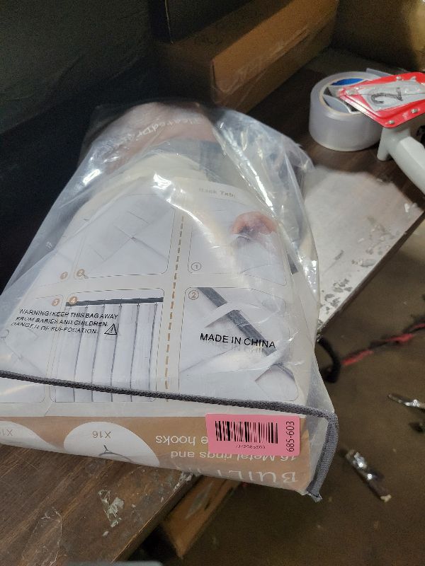 Photo 1 of 100% Blackout Linen 96 Inch Curtains 2 Panel Set for Bedroom, Modern Pinch Pleated Natural Linen Off Beige White Insulated Heavy Curtain 40 x 96 Inches Length Sliding Glass Door Room Darkening Drapes