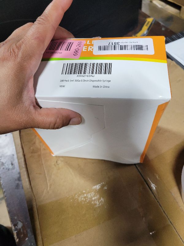 Photo 1 of 100 Pack 1ml Syringes with Needle-30Ga 5/16 Inch, Individually Sealed Packaging