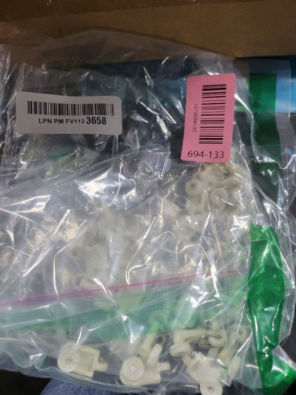 Photo 1 of 20Pack Curtain Track Gliders Hooks- Dual Wheel Roller Carriers with Stainless Steel Hooks for Sliding Curtains and Drapes