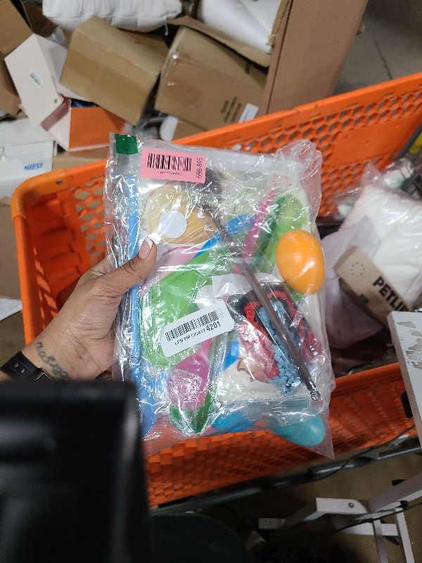 Photo 1 of 19 Pack Easter Outdoor Party Games for Kid Family, School Carnival Game 4 Bunny Potato Sack Race Bag, Egg and Spoon Relay Race, 2 3-Legged Band, 1 Ear Ring Toss Game (4 Score Rings) Easter Eggs Hunt