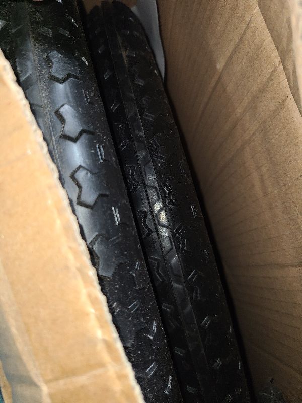 Photo 1 of 20 Inch Flat Free Tire and Wheel - Wheelbarrow Wagon Cart Wheels Replacement with 3/4" & 5/8" Bearing Parts for Yard Lawn Garden and Wheel Barrow Trailer (20" 2 Pack) (20 Inch - 2Pcs)