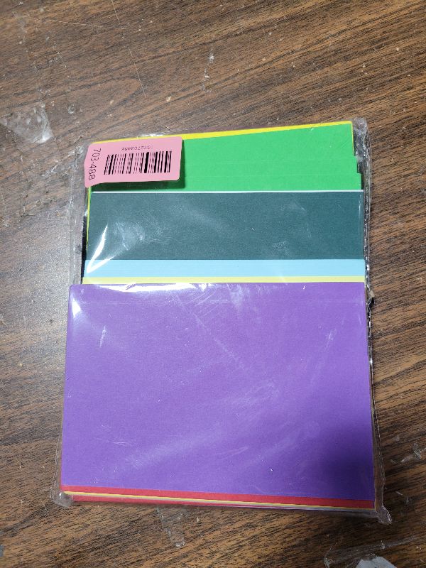 Photo 1 of 100 Sheets Rainbow Colored Cardstock Index Card Blank Colorful Thick Paper 92LB/250gsm Cards Stock for Invitations, Postcards, Photos, DIY Crafts Greeting Card Making Scrapbook Supplies (4 x 6Inch)