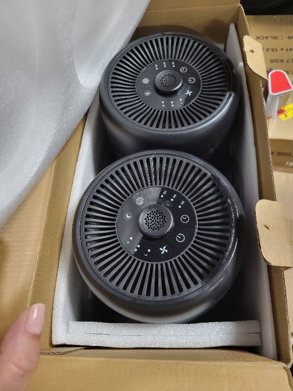 Photo 1 of 2 Pack YARIKI Air Purifiers for Bedroom Home with Aromatherapy Function,Small Air Purifier with Nightlight Speed Control,24dB Low Noise for Better Sleep,For Pet Room Dorm Kitchen,P60 (Black)