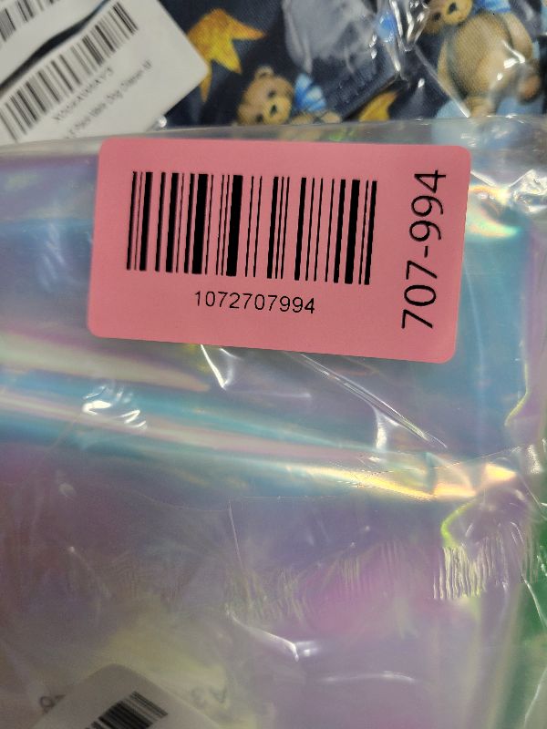 View 3 of 12Pcs Iridescent Round Foil Balloons, 22" 15" 10" 4D Clear Ball Balloon, Holographic Balloons for Birthday Wedding Folding Rainbow Under The Sea Mermaid Party decoration