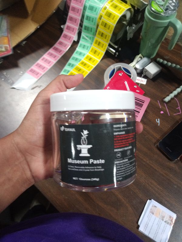 Photo 1 of 1DFAUL 12 oz Exhibits Fixing Gel for Museum, Removable Clear Museum Paste Putty Wax, Reusable & No Residue, Fixed Collection Artifacts and Decorations to Prevent Vibration, Falling