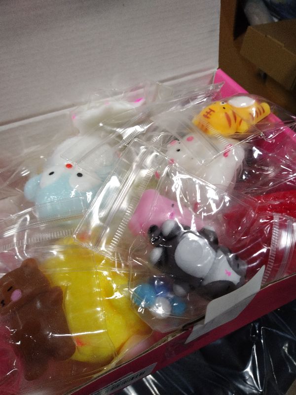 Photo 1 of 12 Pcs Taba Squishy Toys Pack Include (1 Strawberry,1 Cat Paw,1 Cookie,1 Hamster,1 Chick,1 Penguin,6 Mochi) Cute Taba Sensory Stress Relief Toys,Squishy Fidget Toys Adults,Party Favors Gifts for Kids