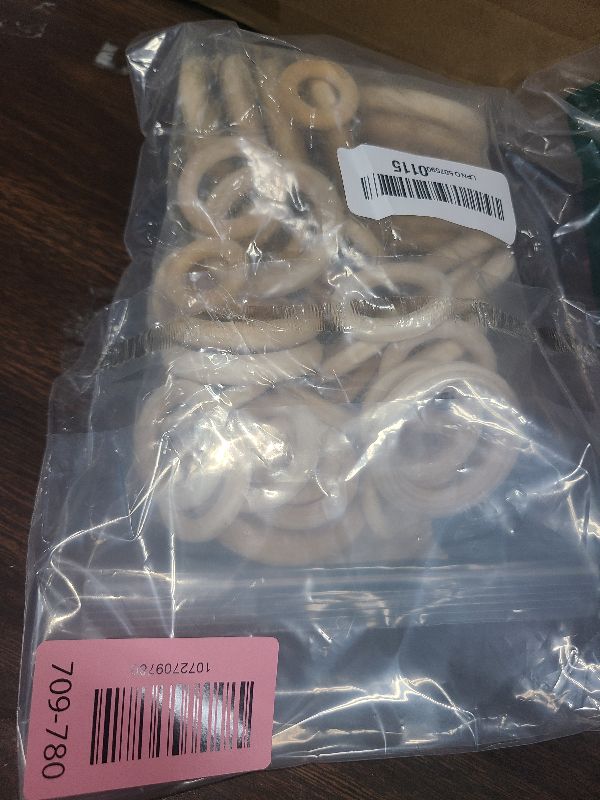 Photo 1 of 100 Pcs 5 Sizes Natural Wood Rings for Crafts, Unfinished Smooth Wooden Ring for Macrame, Wood Circles for Craft, DIY Ring Pendant and Connectors Jewelry Making