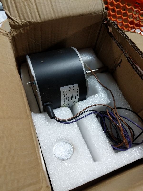 Photo 1 of 0131M00061SP, 1/4 Hp Condenser Fan Motor Replaces Goodman Condenser Fan Motor, Zongshan Broad-Ocean YDK-180S84062-01-830 RPM, 1-Speed, Replaces Amana Janitrol P/N: 0131M00014PS